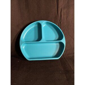 Children’s Silicone Suction Section Plate Blue
